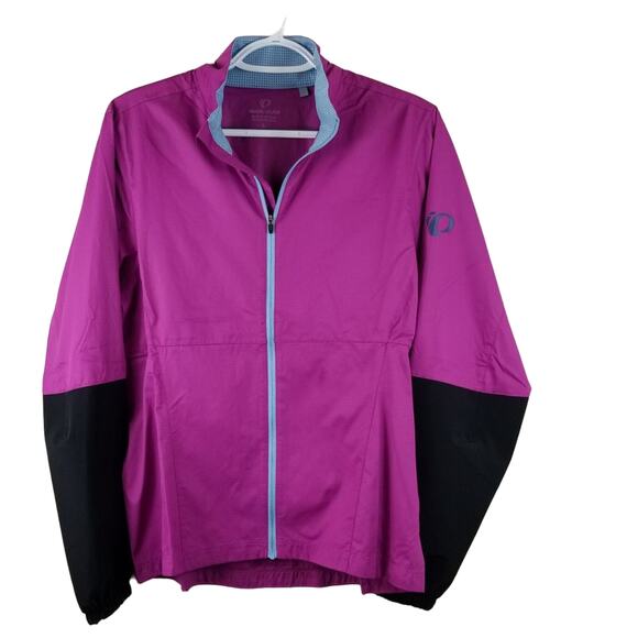 Pearl Izumi Cycling Biking Majenta Pink Full Zip Pocket Women's Jacket L - Picture 1 of 7
